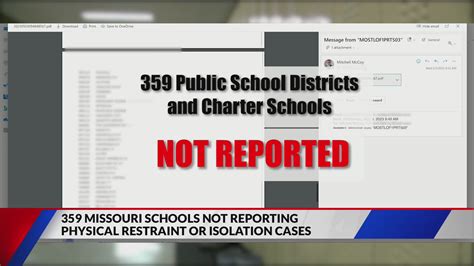 359 Missouri schools not reporting physical restraint or isolation cases